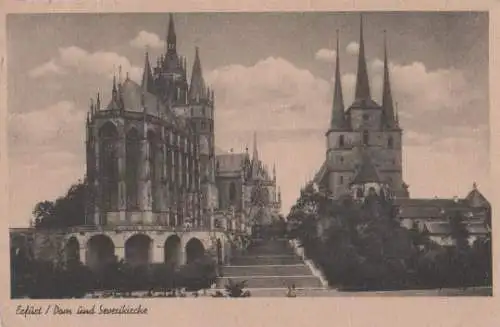 Erfurt - Dom und Severikirche - 1949