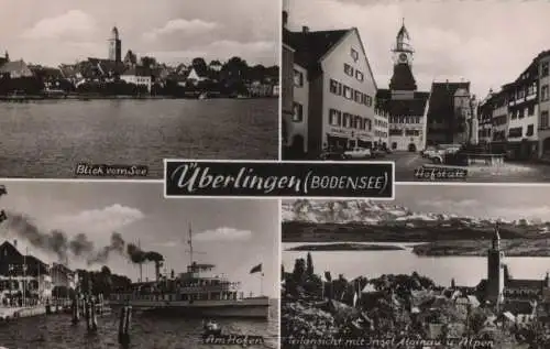 Überlingen - u.a. Blick vom See - 1956