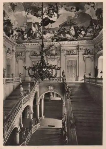 Würzburg - Residenz, Treppenhaus - ca. 1955