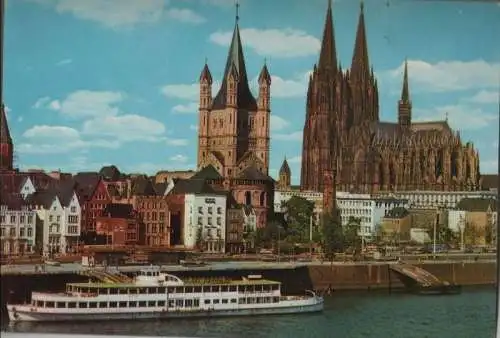 Köln - Rheinufer mit Dom - ca. 1975