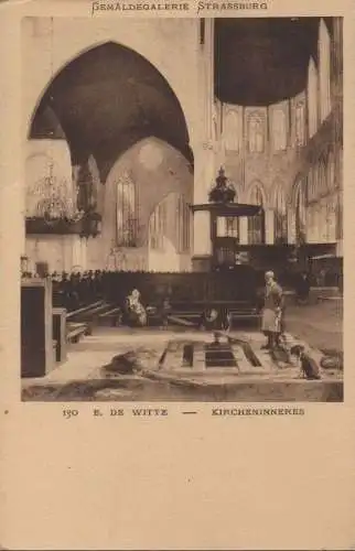 Straßburg - Gemäldegalerie - Witte, Kircheninneres - ca. 1940