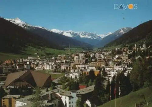 Schweiz - Schweiz - Davos - mit Eishalle - ca. 1985