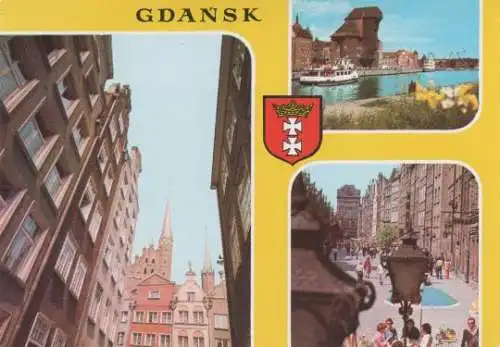 Polen - Polen - Danzig Gdansk - Kamienice przy ulicy - ca. 1975