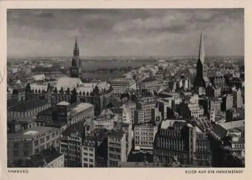 Hamburg - Blick auf die Innenstadt - 1954