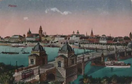 Mainz - alte Brücke - 1919