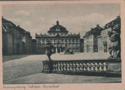 Ludwigsburg - Schloß-Innenhof - ca. 1950