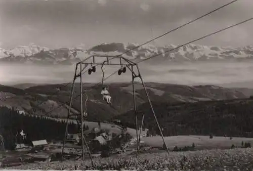 Feldberg / Schwarzwald - Hotel Feldbergerhof mit Schwebelift - ca. 1960