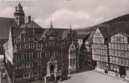 Hann. Münden - Rathaus mit Blick auf St. Blasikirche - ca. 1960