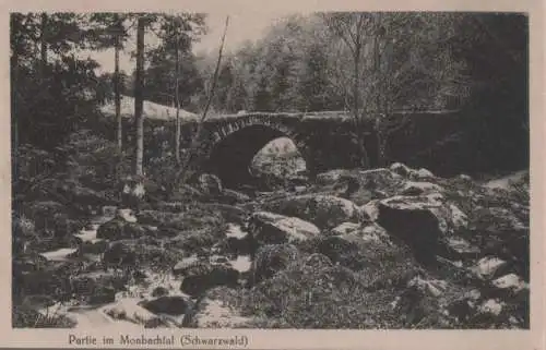 Schwarzwald - Partie im Monbachtal - ca. 1950