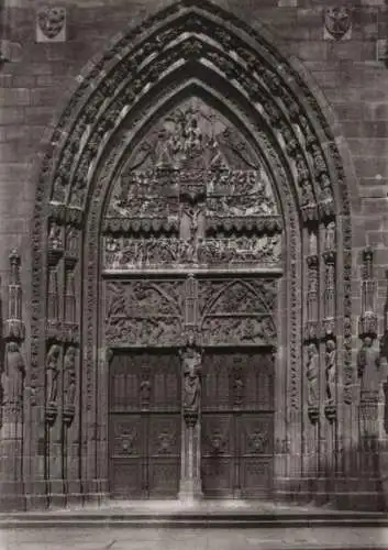 Nürnberg - St. Lorenzkirche, Hauptportal - ca. 1955