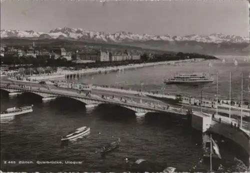 Schweiz - Schweiz - Zürich - Quaibrücke, Utoquai - 1956