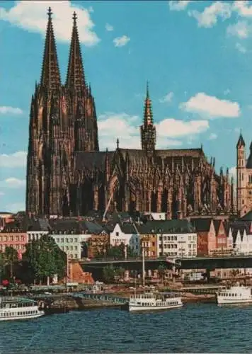 Köln - Dom und Rheinufer - ca. 1970