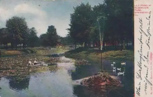 USA - USA, Illinois - Springfield Ill. - Reservoir Park - Lily Pond - ca. 1935