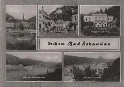 Bad Schandau - u.a. Blick zur Schloßbastei - 1966