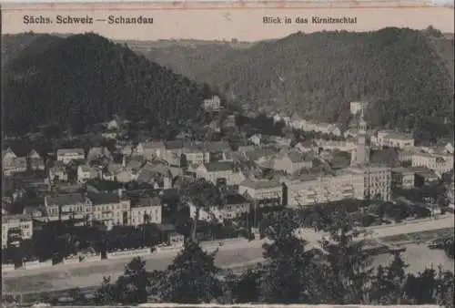 Bad Schandau - Blick in das Kirnitzschtal - 1916