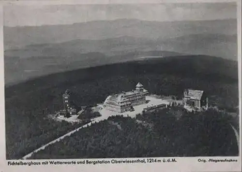 Fichtelberg - mit Wetterwarte und Berghaus - ca. 1950