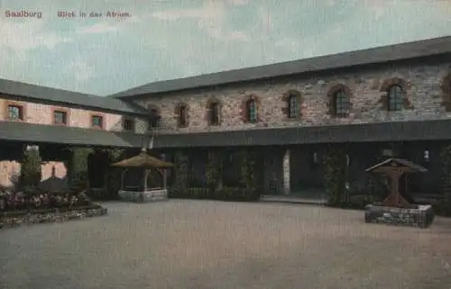 Bad Homburg, Kastell Saalburg - Blick in das Atrium - ca. 1920