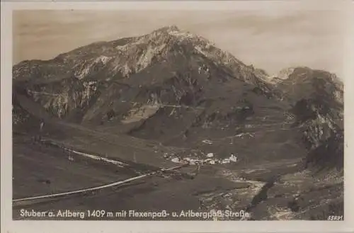 Österreich - Österreich - Stuben - mit Flexenpaßstraße - ca. 1950