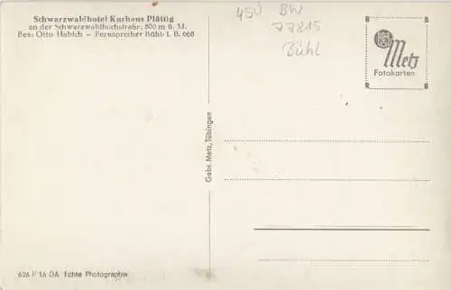 Bühl - Schwarzwaldhotel Plättig