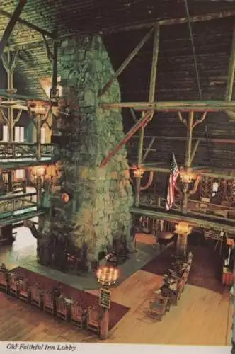 USA - USA - Yellowstone National Park - Old Faithful Inn Lobby - ca. 1980