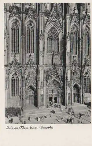 Köln - Dom, Westportal - ca. 1960