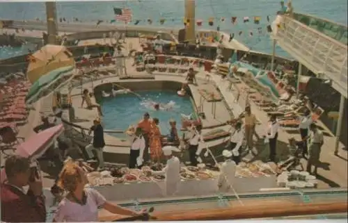 Sonnendeck auf S.S. Consitution and Independence - ca. 1965