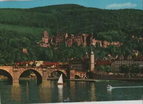 Heidelberg - Alte Brücke und Schloß - 1965