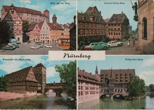 Nürnberg - u.a. Blick auf die Burg - 1970