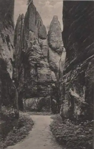 Wekelsdorf - Wekelsdorfer Felsen, Partie am Domplatz - 1928