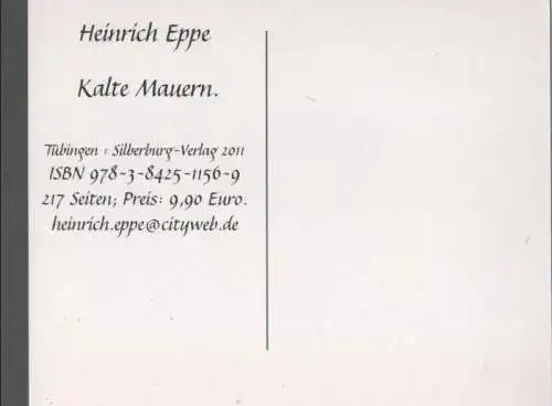 Kaltre Mauern Krimi-Werbung