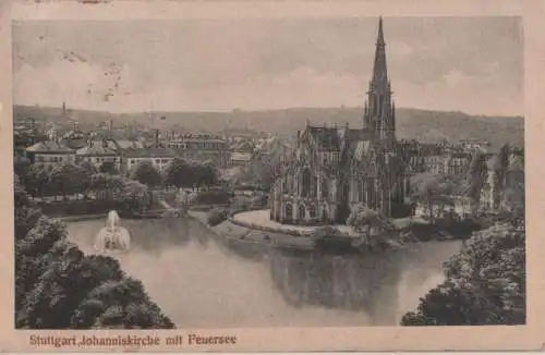 Stuttgart - Johanniskirche mit Feuersee