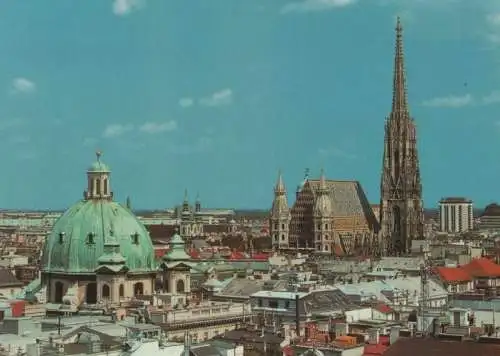 Österreich - Österreich - Wien - Panorama, Stephansdom - ca. 1985