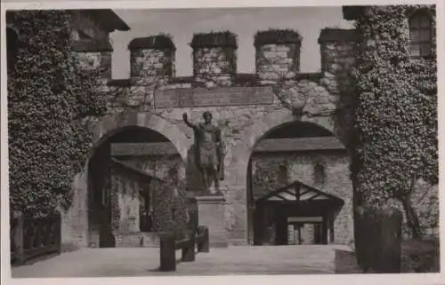 Bad Homburg, Kastell Saalburg - Haupttor von außen - ca. 1955