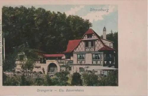 Straßburg - Orangerie, Els. Bauernhaus - ca. 1935