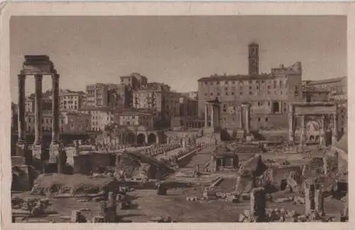 Italien - Italien - Rom - Roma - Foro Romano con il Tempio - ca. 1950