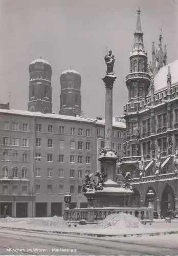 München - Marienplatz im Winter - 1957