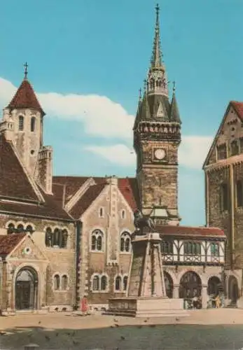 Braunschweig - Rathaus und Burglöwe - 1976