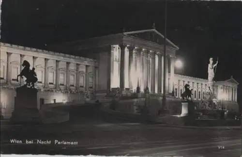 Österreich - Österreich - Wien - Parlament bei Nacht - 1957