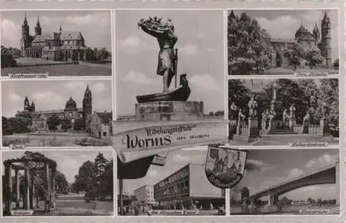 Worms - u.a. Dom, Südseite - 1957