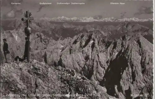 Zugspitze - Gipfel gegen Großglocknergruppe - 1957