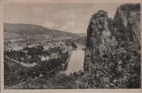 Bad Münster am Stein-Ebernburg - mit Rheingrafenstein - ca. 1955