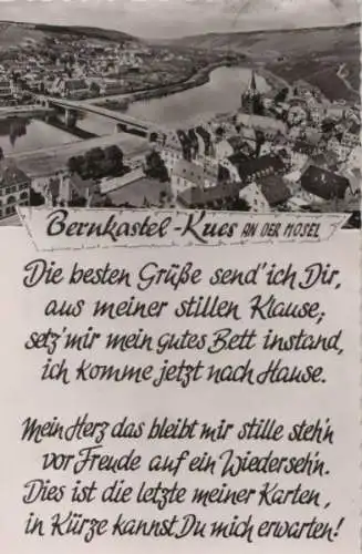 Bernkastel-Kues - mit Grußgedicht - 1963