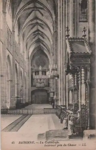 Frankreich - Frankreich - Bayonne - La Cathedrale, Interieur - ca. 1935