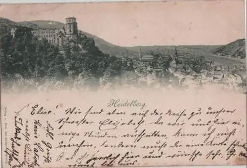 Heidelberg - Ansicht mit Schloss