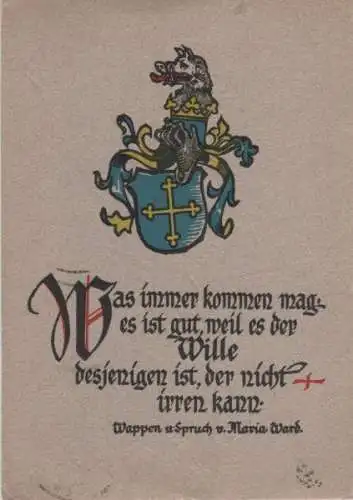 Was immer kommen mag Wappen und Spruch