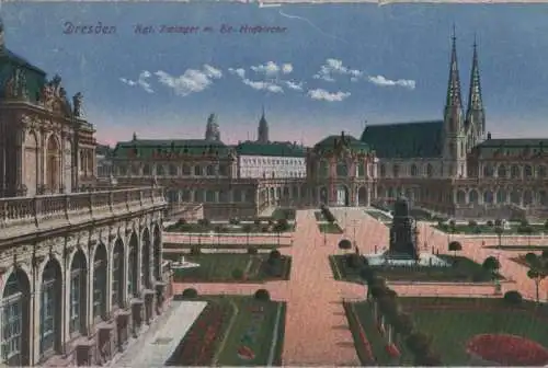 Dresden - Kgl. Zwinger m. Ev. Hofkirche - 1925