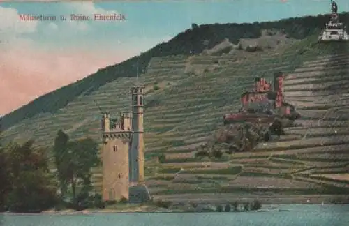 Rüdesheim, Ruine Ehrenfels - mit Mäuseturm - ca. 1920