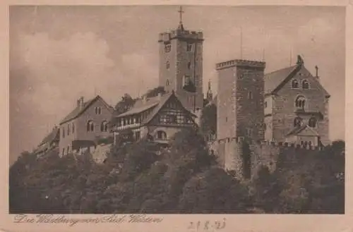 Eisenach - Wartburg von Südwest - 1921