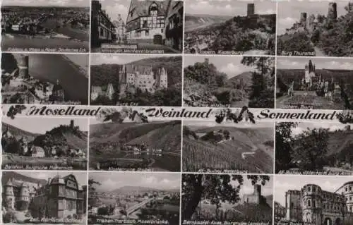 Mosel - u.a. Beilstein, Burgruine Metternich - 1957