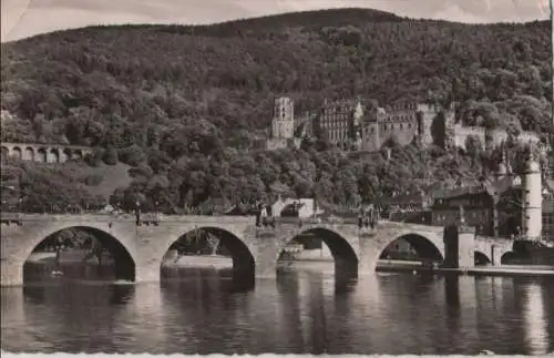 Heidelberg - Schloß mit alter Brücke - ca. 1955